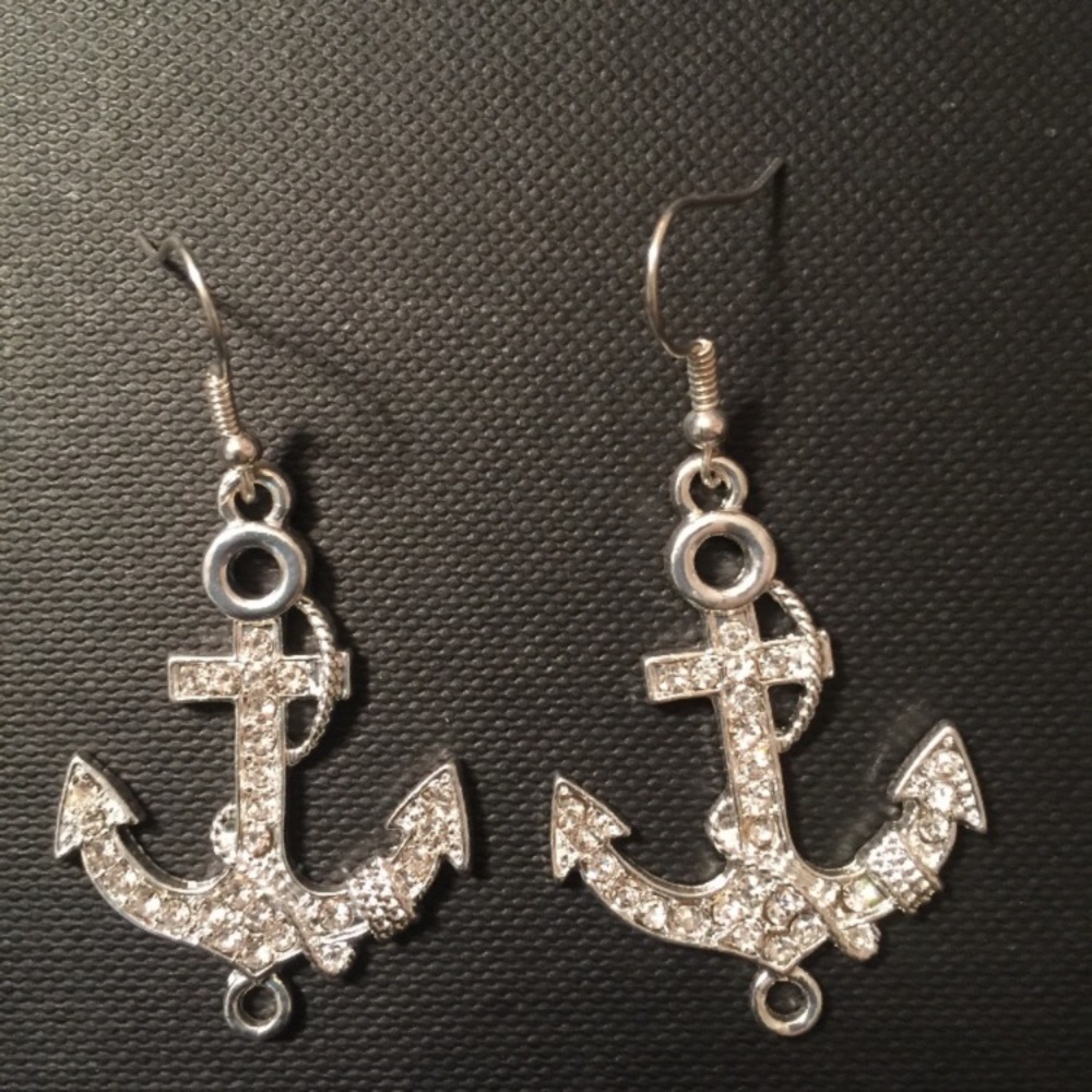 Anchors away earrings (handmade)